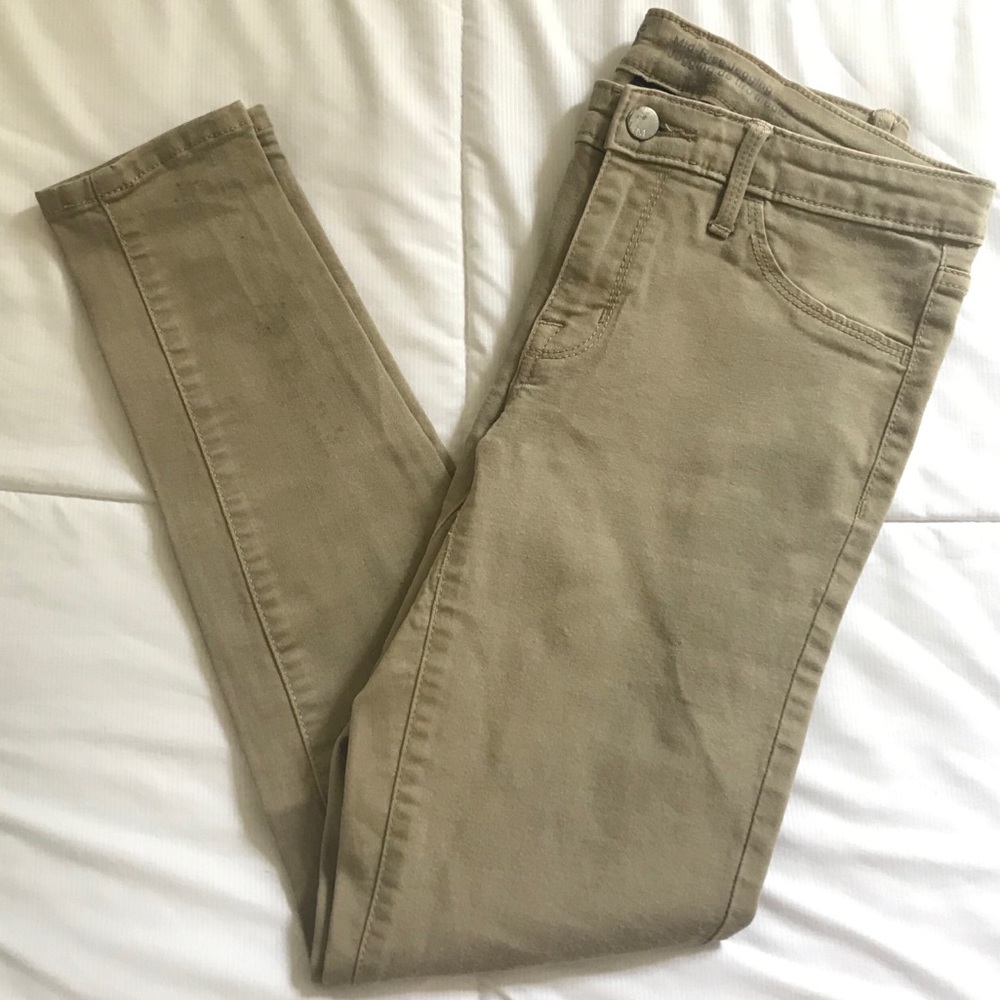 👖3/$27 Khaki Skinny Jeggings - Picture 2 of 7